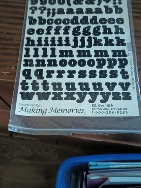 Making Memories Black, Red And Blue Alphabet Stickers